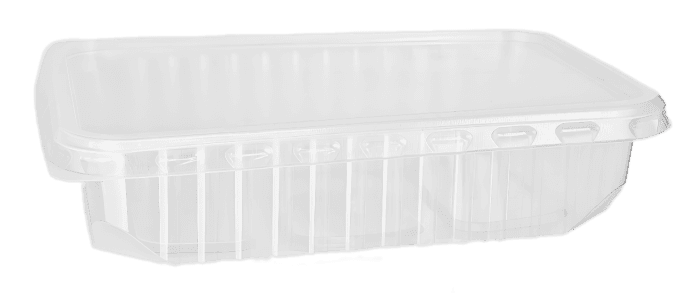 Контейнер пластиковый ПОЛИМЕР 750 мл 186*132*48 мм СВЧ + крышка КОМПЛЕКТ