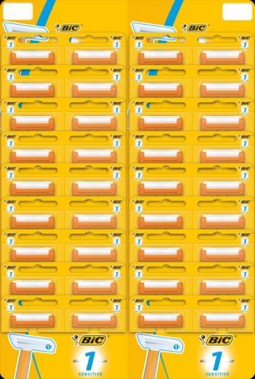 Станок бритвенный "Bic" ЖЕЛТЫЙ, на карте