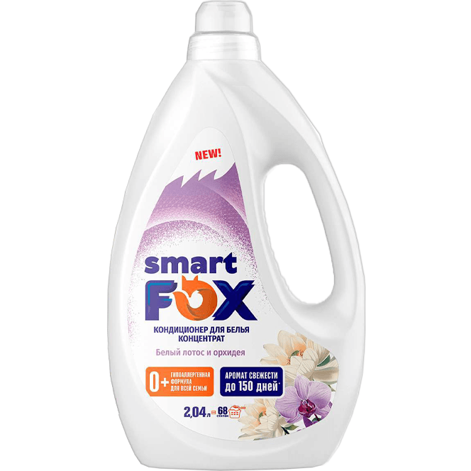 Кондиционер для белья 1 л SMART FOX, Белый лотос и орхидея