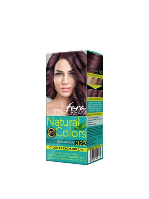 Краска для волос FARA Natural Colors 150г, 322 Баклажан Краска для волос FARA Natural Colors 150г, 322 Баклажан