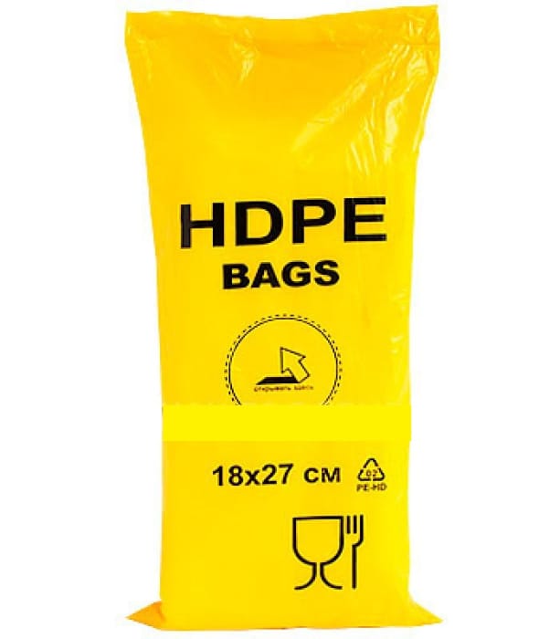 Фасовочные пакеты 18*27 см, 6,5 мкм (700 шт.упак) BAGS желтая Фасовочные пакеты 18*27 см, 6,5 мкм (700 шт.упак) BAGS желтая