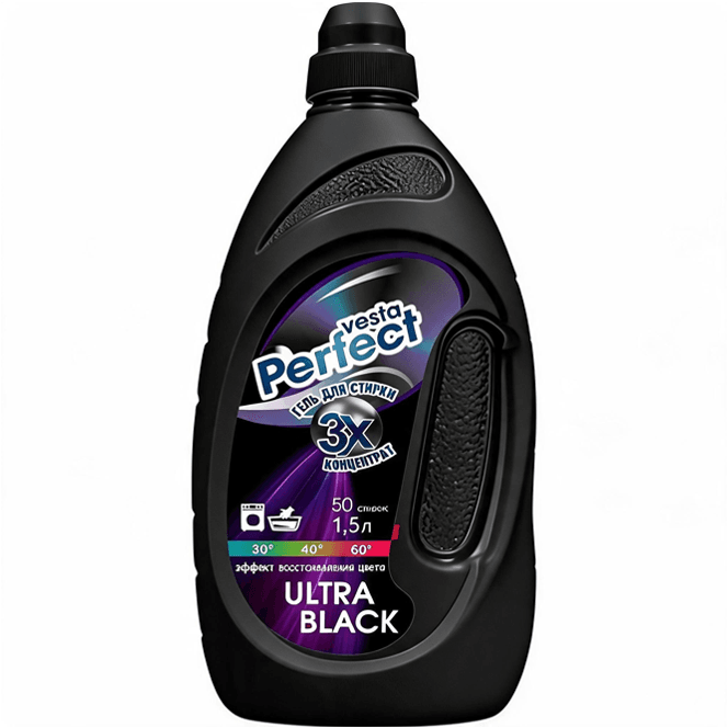 Гель для стирки 1,5 л "Vesta" PERFECT, Ultra Black Гель для стирки 1,5 л "Vesta" PERFECT, Ultra Black