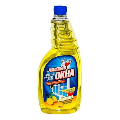 Средство для стекол и зеркал 500 мл "Золушка" Чистые окна СМЕНННЫЙ БЛОК, Лимон Средство для стекол и зеркал 500 мл "Золушка" Чистые окна СМЕНННЫЙ БЛОК, Лимон